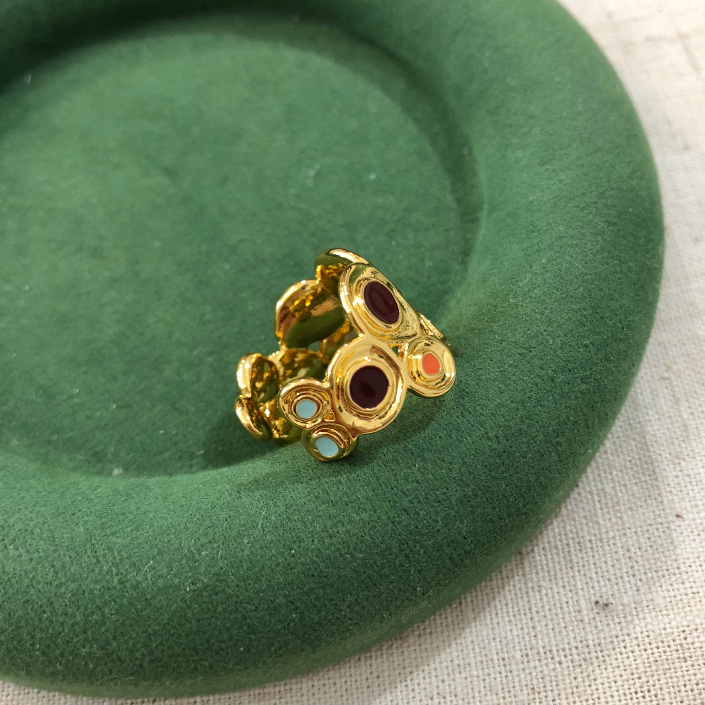 Palette Enamel Disc Ring