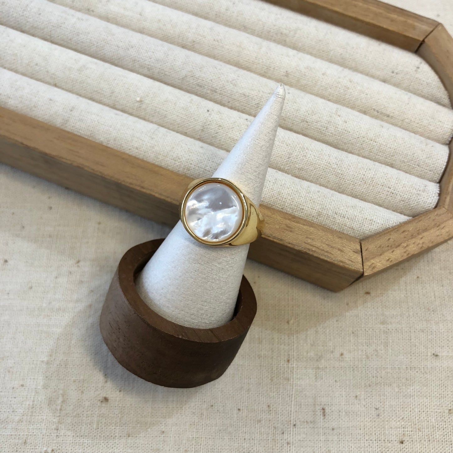 Classic Mother-of-Pearl Signet Ring