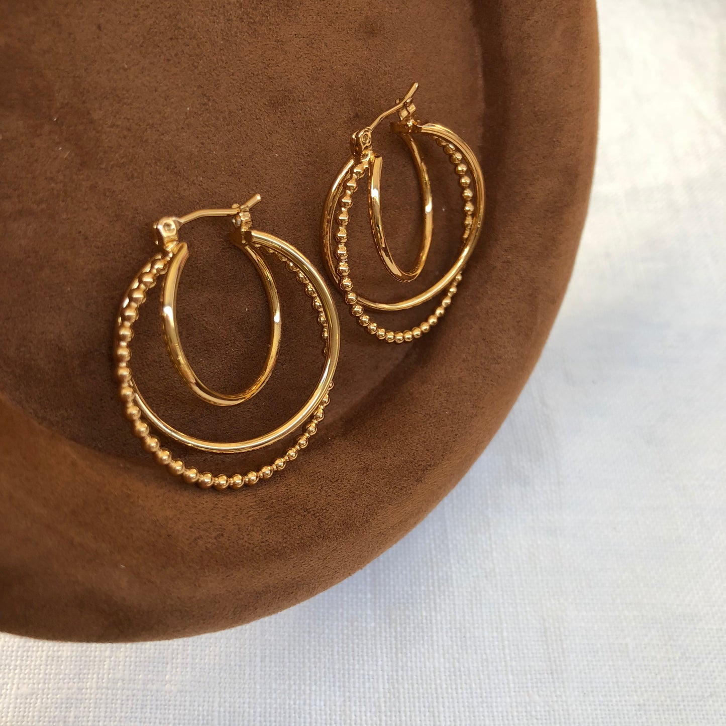 Golden Orbit Hoops