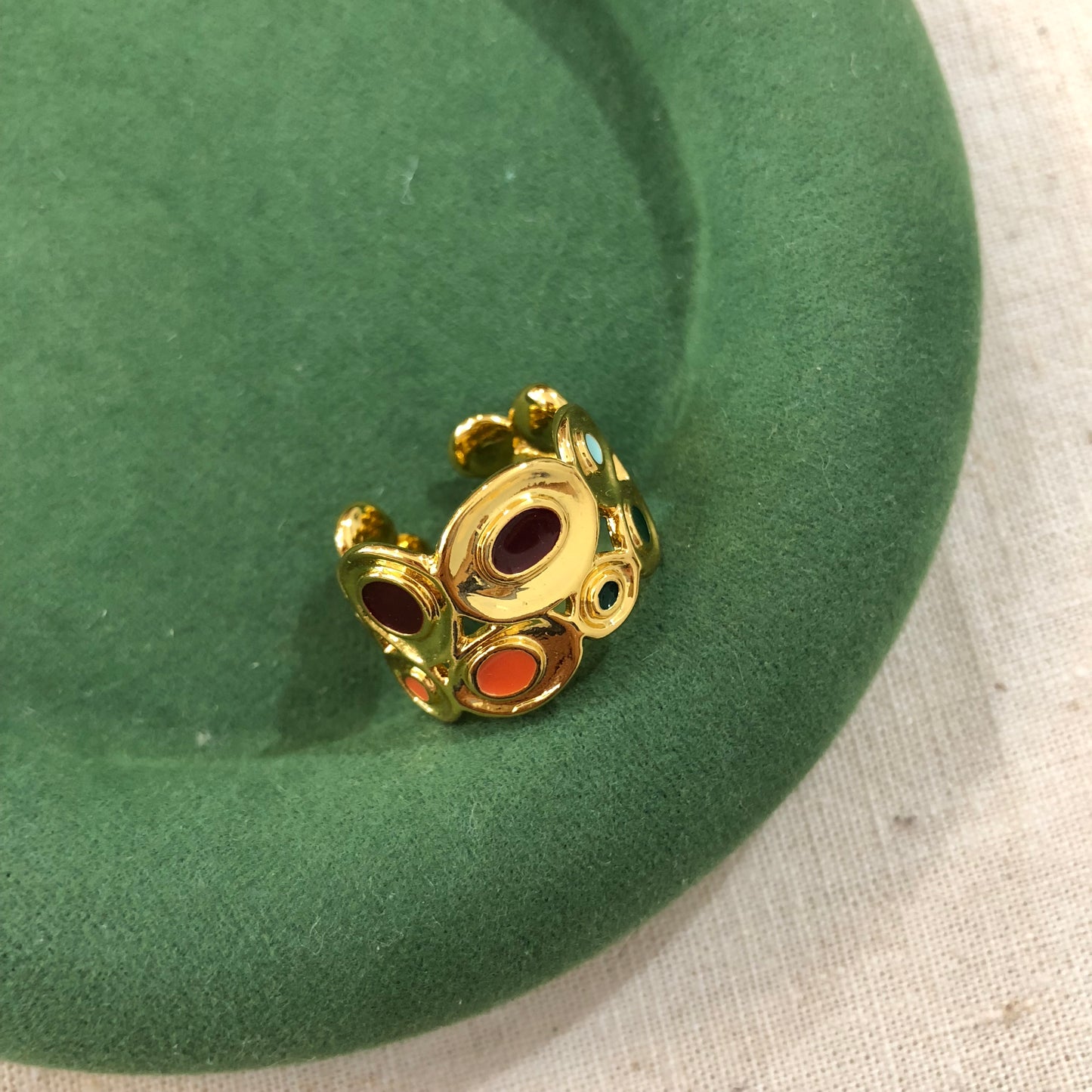 Palette Enamel Disc Ring