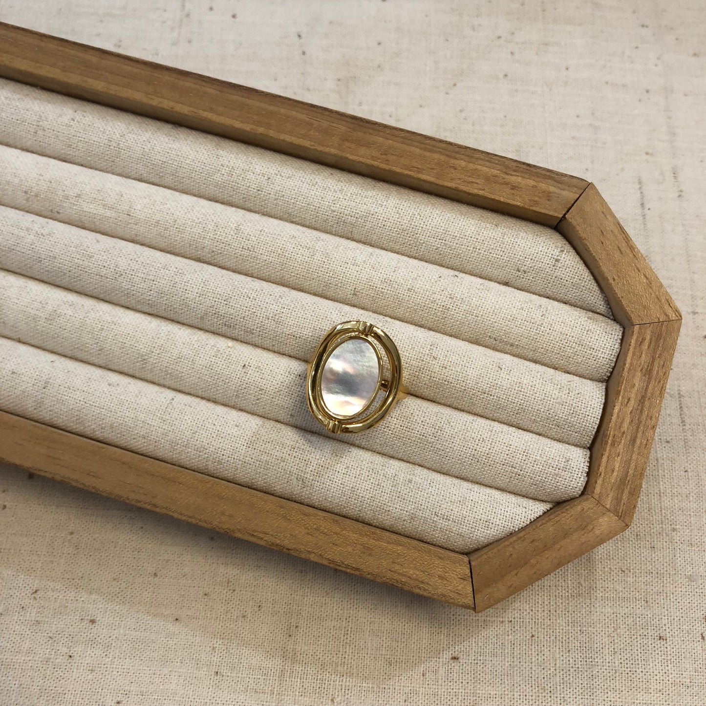Reversible Abalone & Mother-of-Pearl Ring