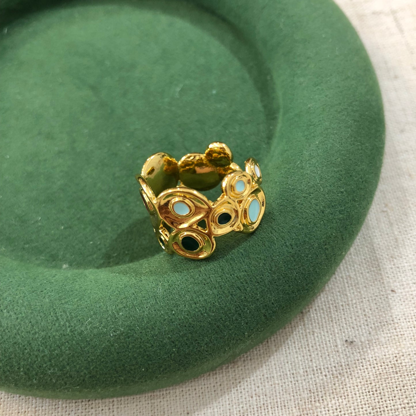 Palette Enamel Disc Ring