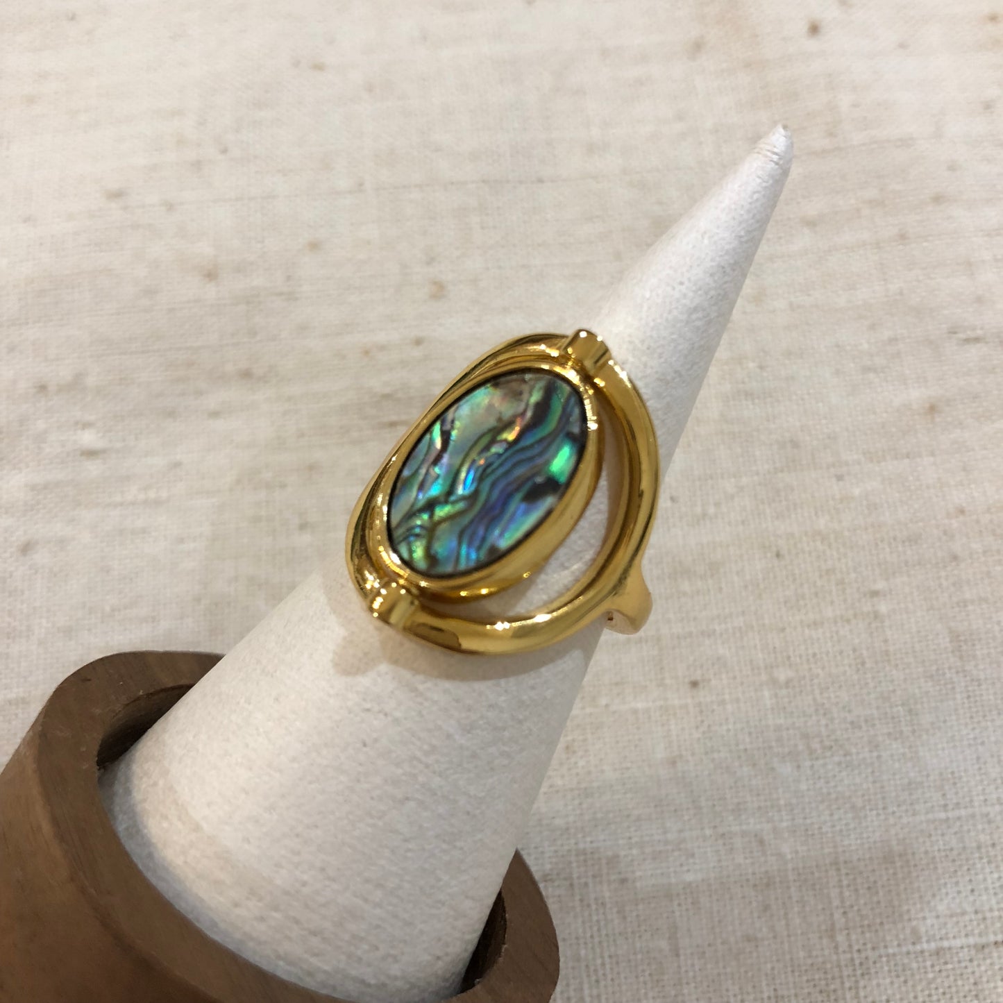 Reversible Abalone & Mother-of-Pearl Ring