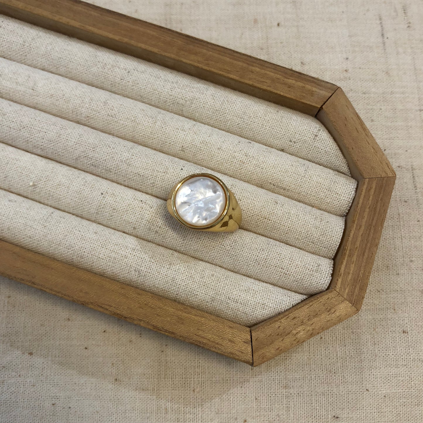 Classic Mother-of-Pearl Signet Ring