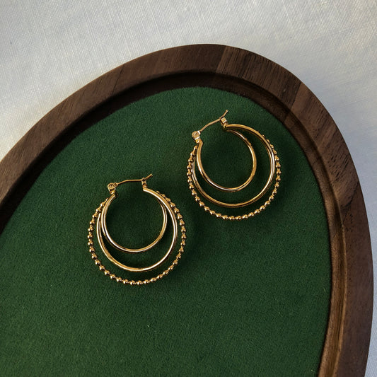 Golden Orbit Hoops