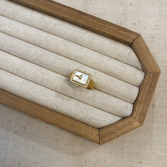 Luminous Dial Shell Ring