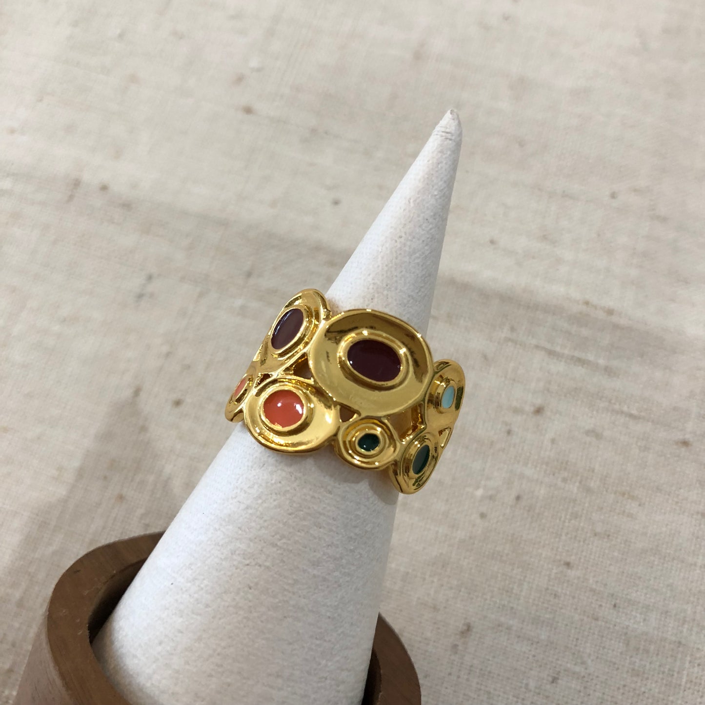 Palette Enamel Disc Ring