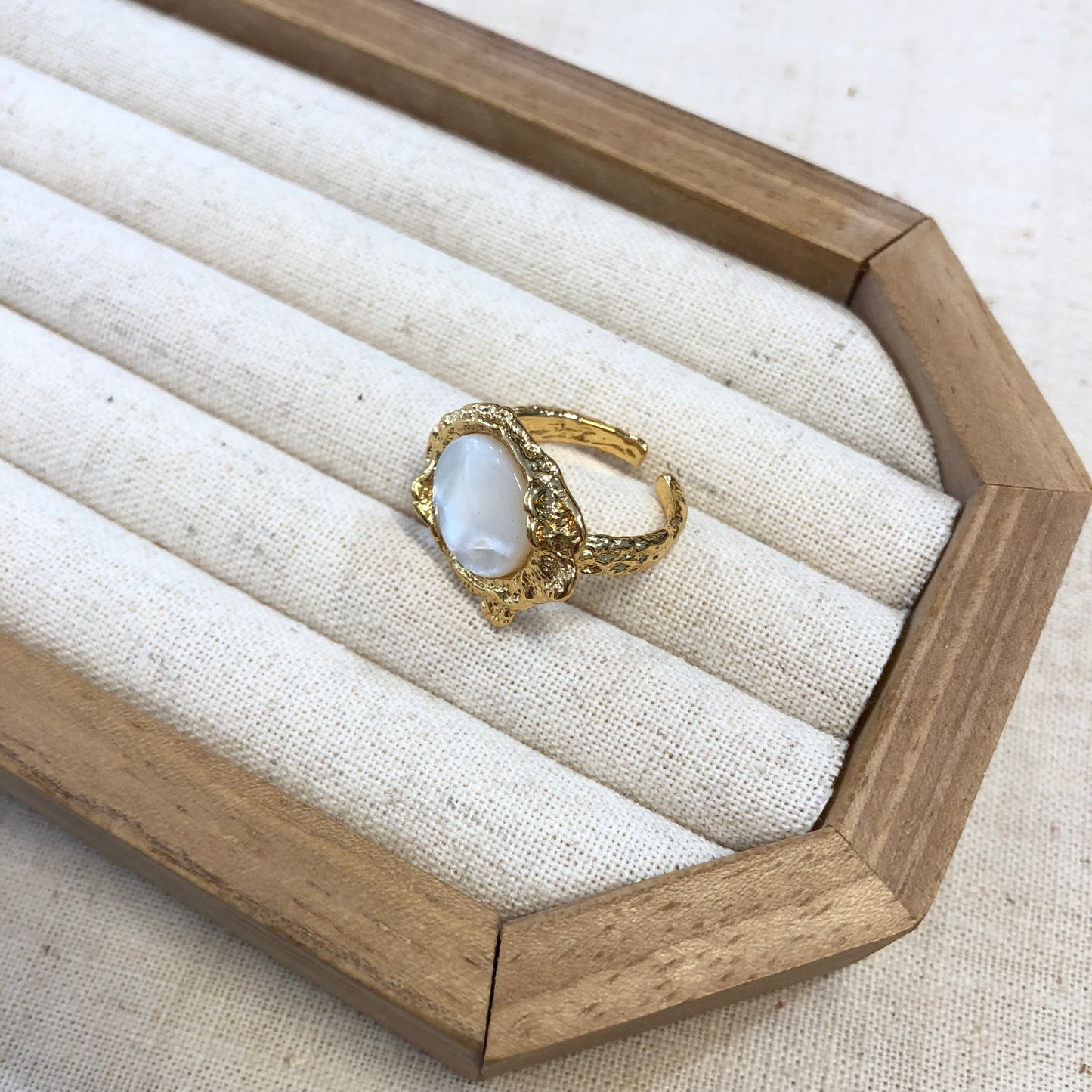 Golden Reef Shell Ring