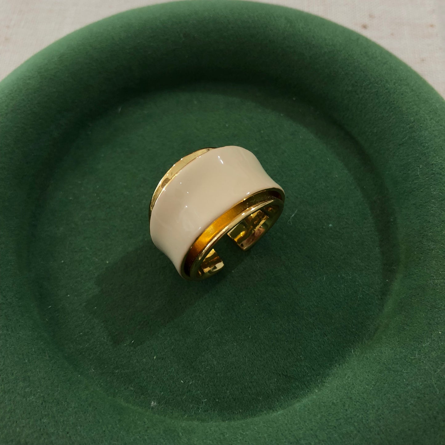 Porcelain Curve Ring