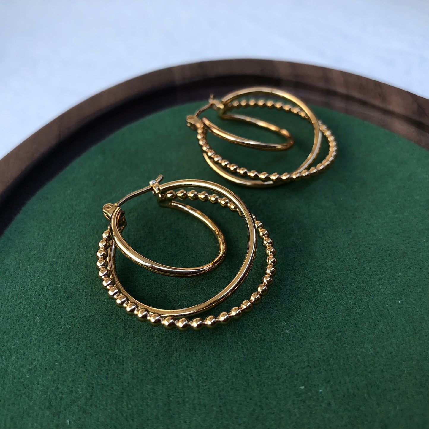 Golden Orbit Hoops