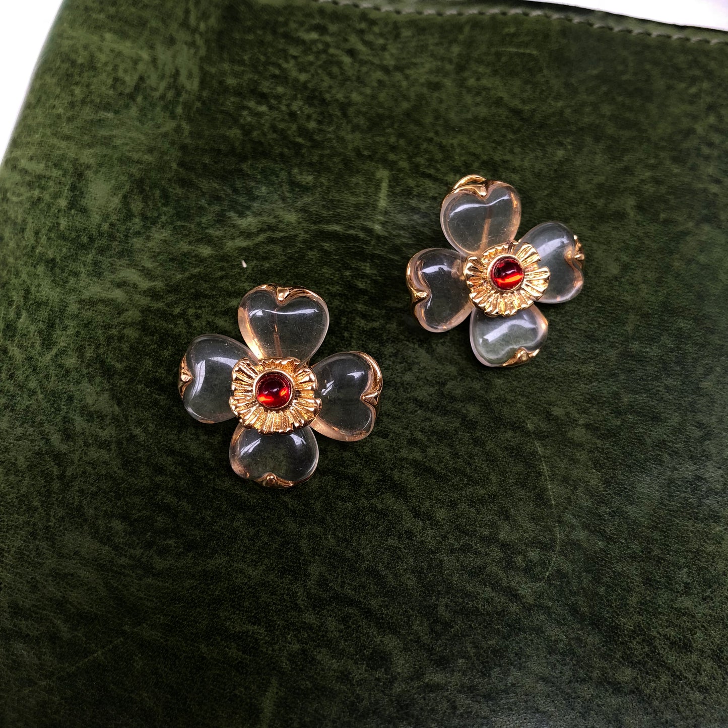 Crystal Petal Flower Studs