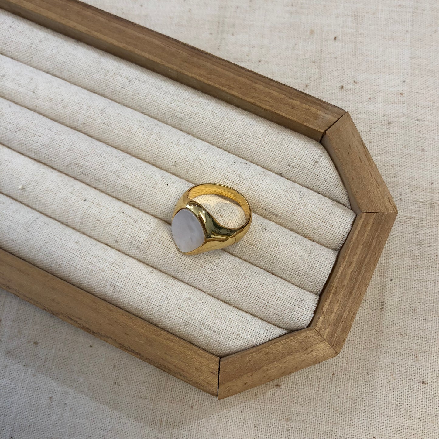 Golden Reef Statement Shell Ring
