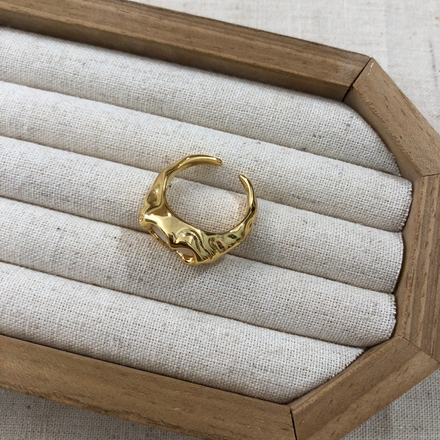 Molten Frame Mother-of-Pearl Ring
