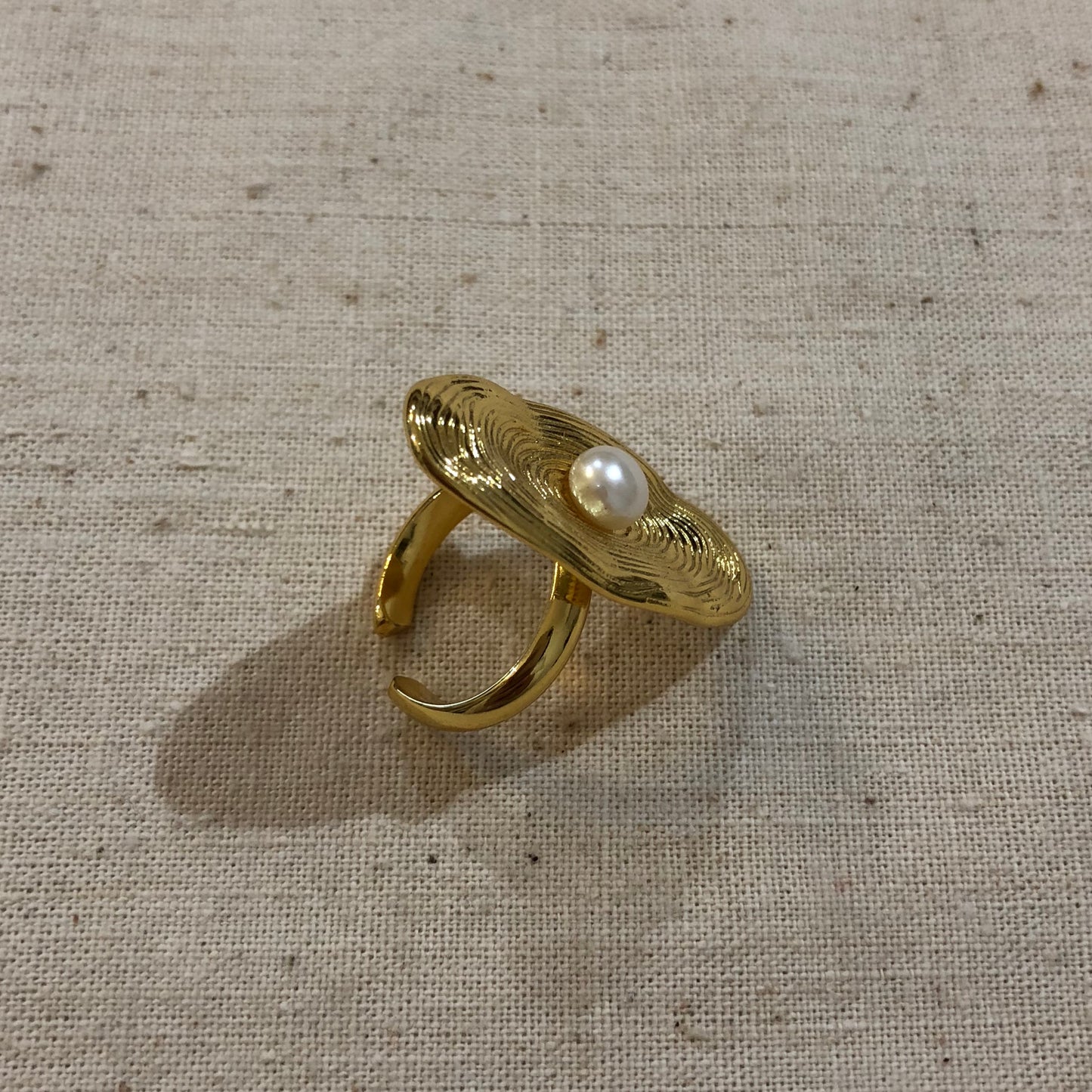 Radiant Orbit Pearl Ring